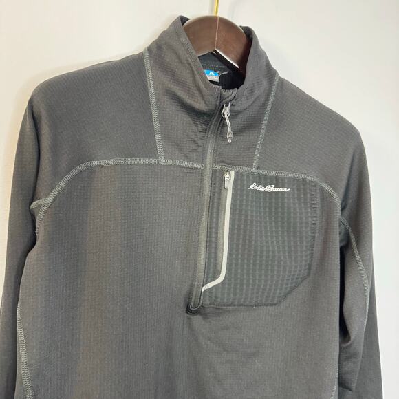 Eddie Bauer Men's High Route Grid Air 1/4-Zip Sweatshirt Black Outdoor Sz M - Picture 8 of 15
